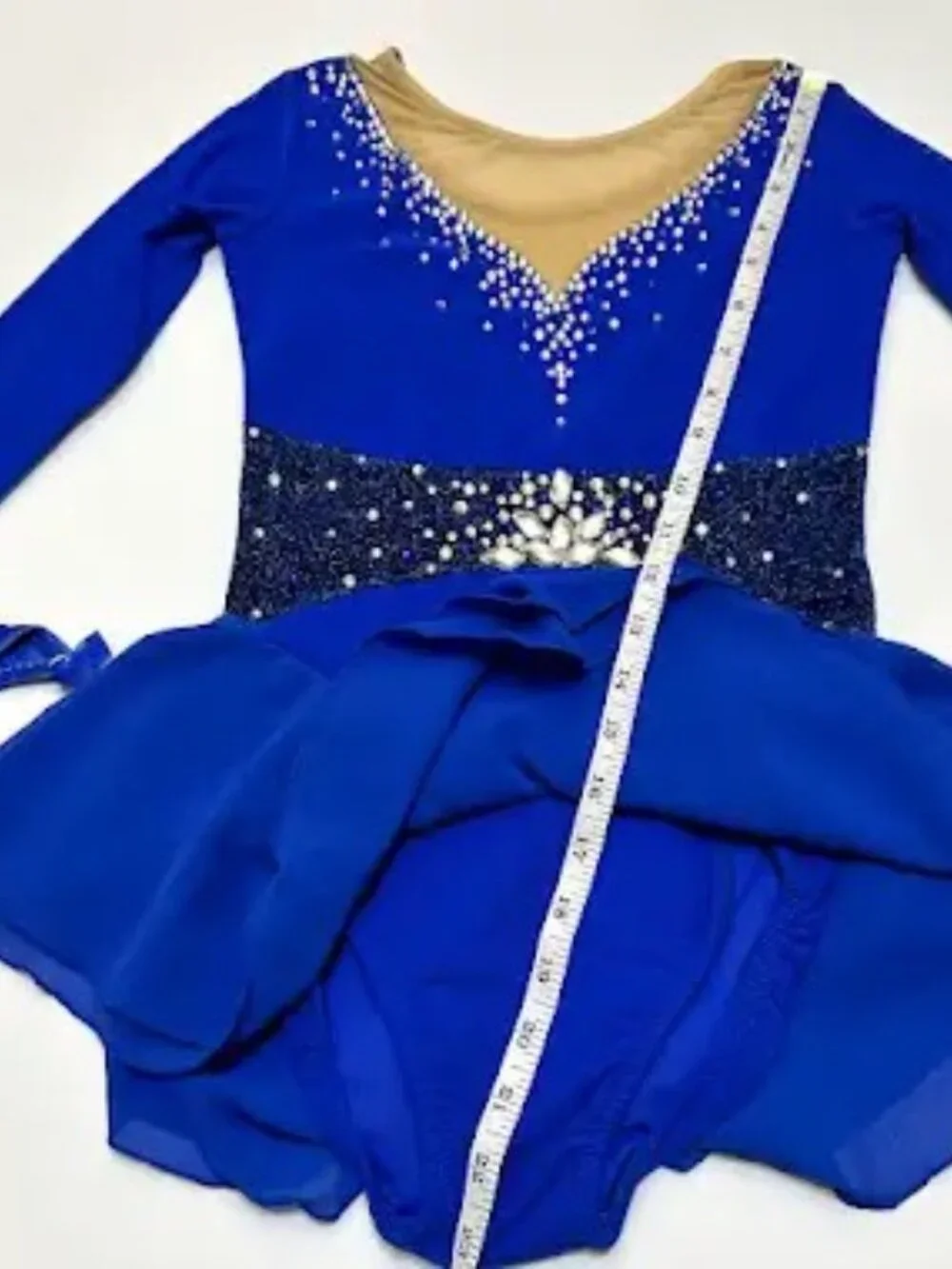 New Blue Crystal Figure Skating Dress 12